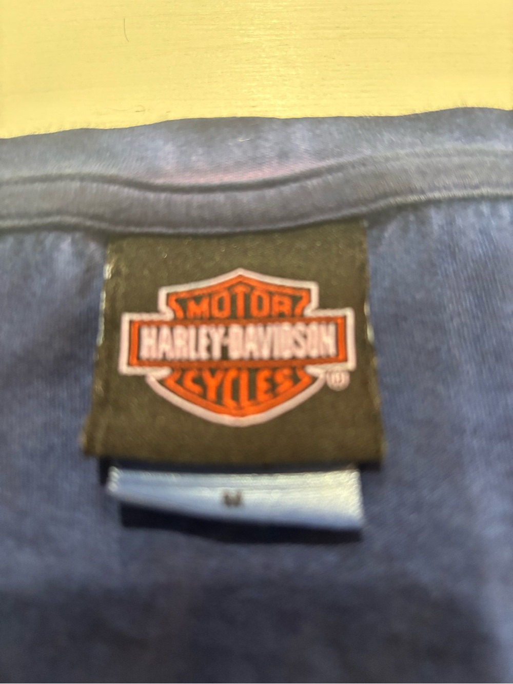 Harley-Davidson Women's Navy Blue Short Sleeve Tee with White Logo - Picture 4 of 4